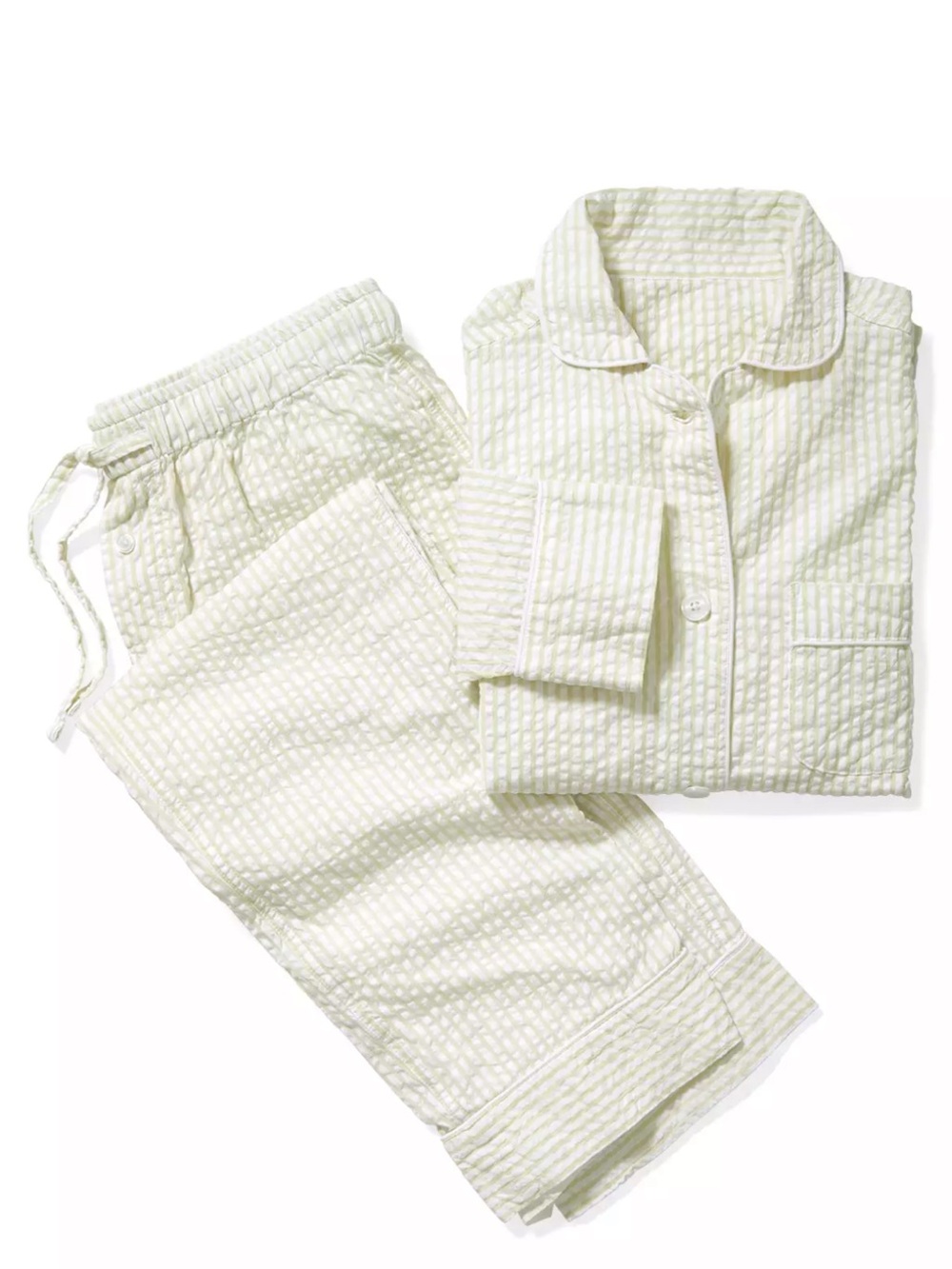 Seersucker Pajamas in Pistachio